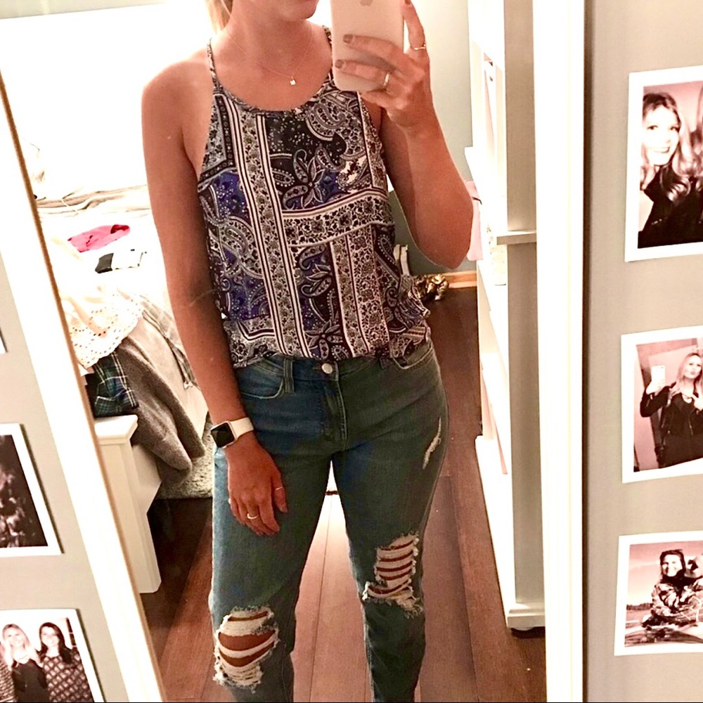 Paisley Printed Tank Top